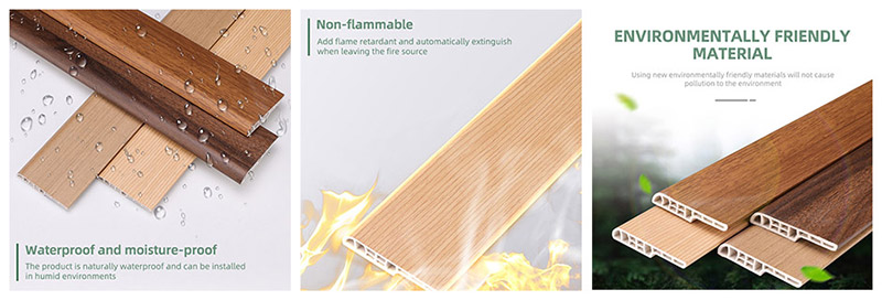 70*12mm SPC Bullnose Skirting Board