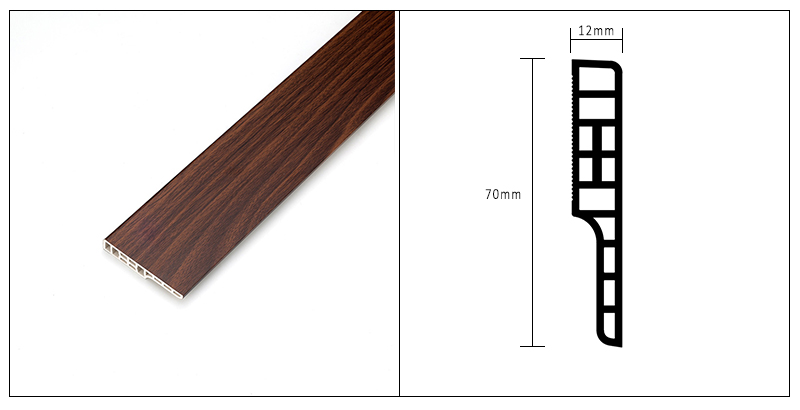 70*12mm SPC Square Skirting Board