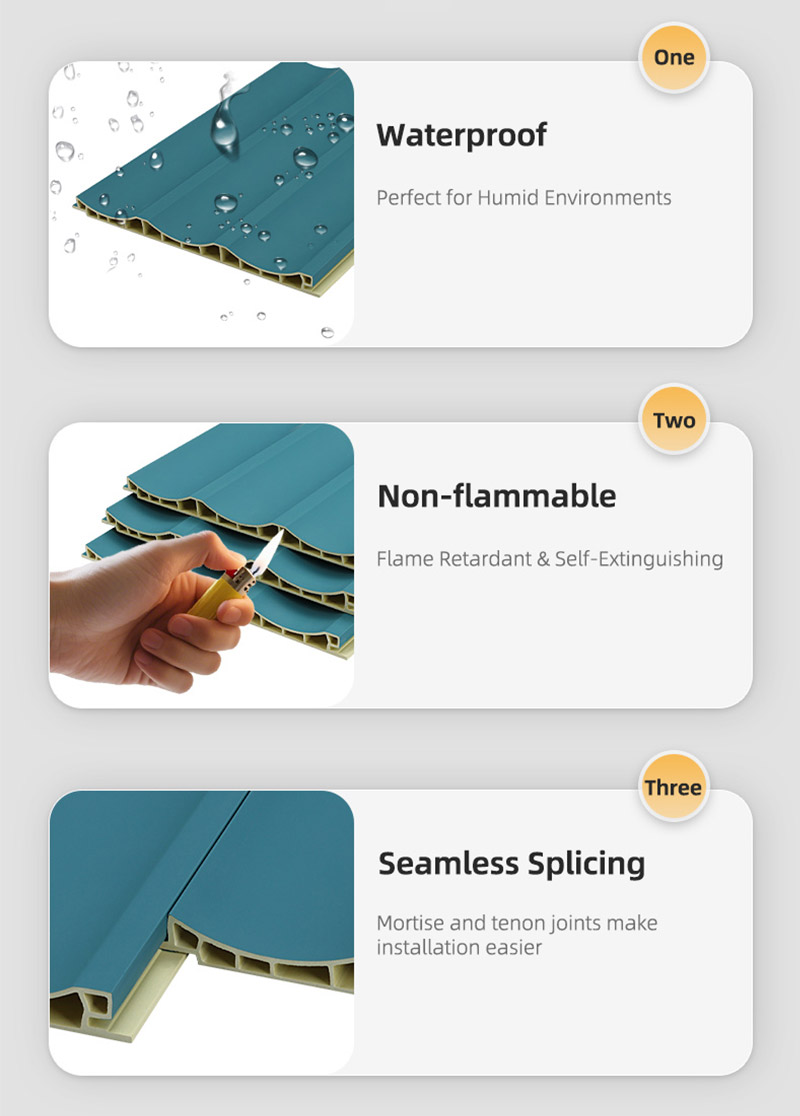 210*15mm Inner Arc WPC Wall Panels