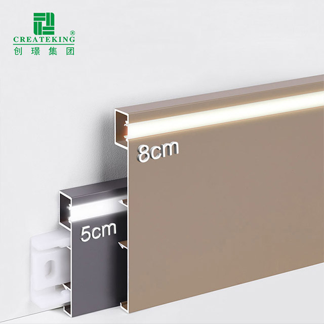 80*9mm LED Aluminum Alloy Skirting Board