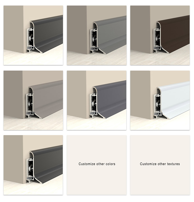 30*14.6mm Aluminum Alloy Skirting Board