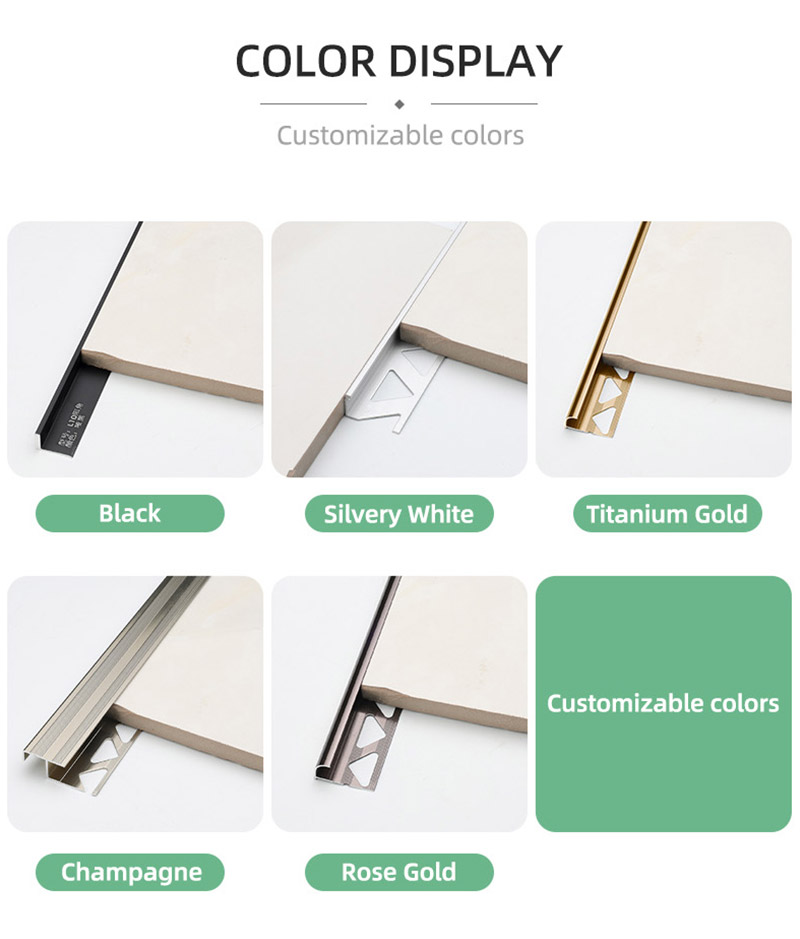 Aluminum Alloy Curved Tile Trim