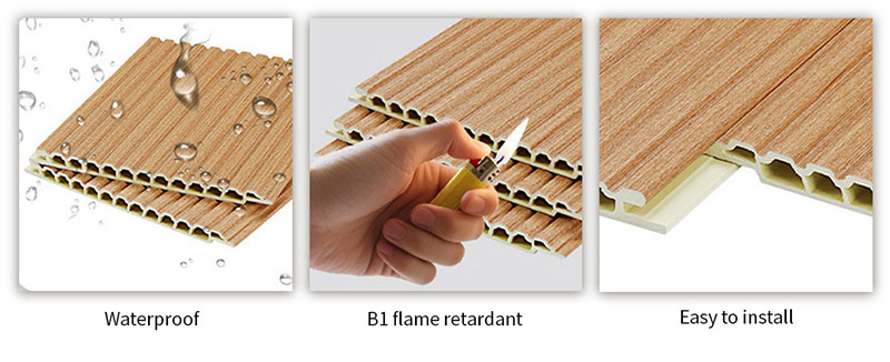 WPC Hollow Corrugated Wall Panels