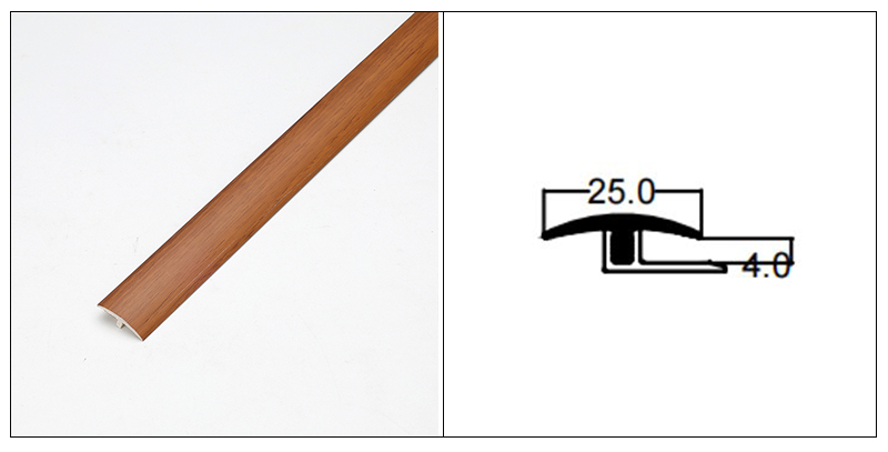 25*4mm T-shaped SPC Floor Transition Strips