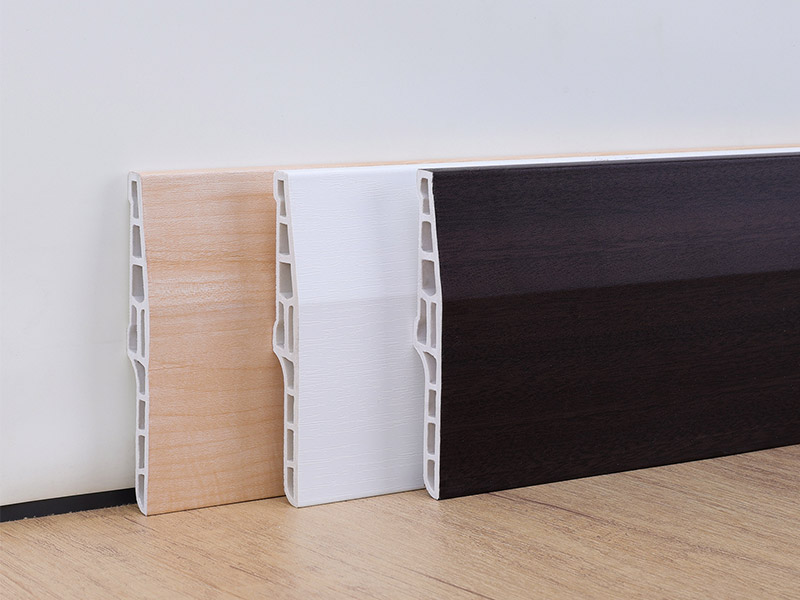 100*15mm Chamfered Hollow PVC Skirting Board