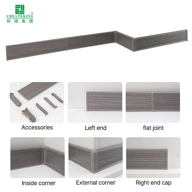 70*15mm PVC Floor Skirting with Accessories