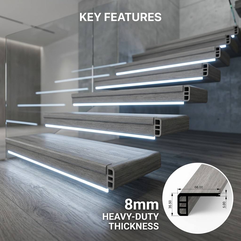 Heavy-Duty WPC Stair Tread