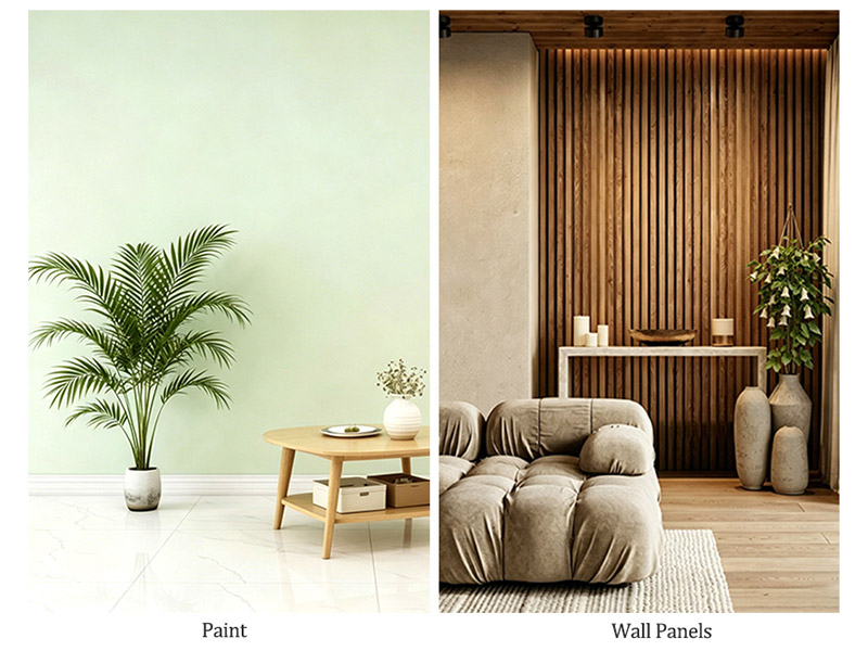 Comparing Wall Panels and Paint