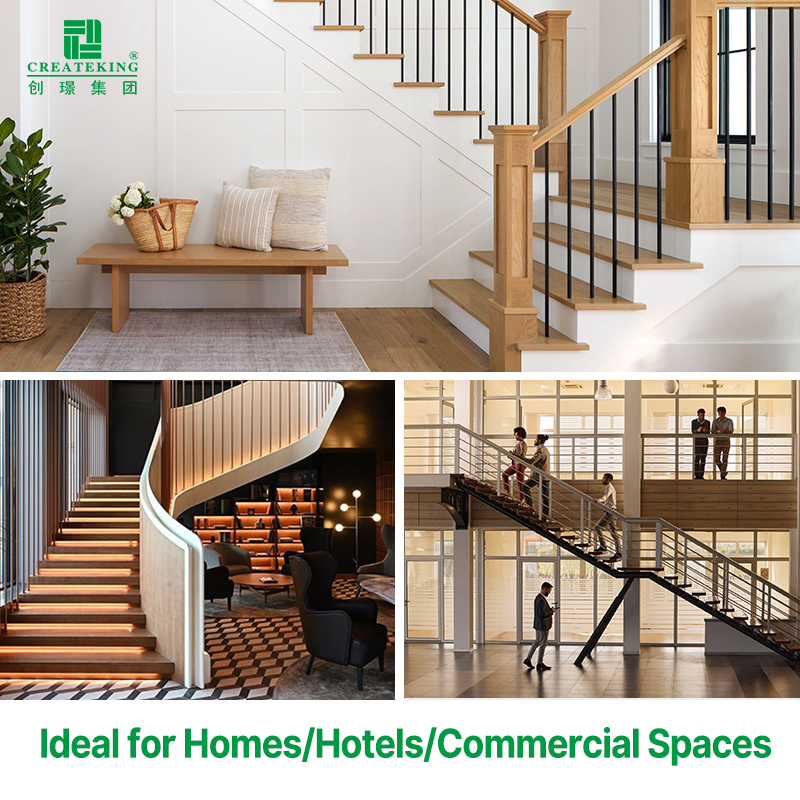  Waterproof SPC Stair Treads - Durable One-Piece Stair Step for Seamless Flooring Match, DIY Friendly 1200mm/1500mm