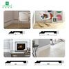 Customer project photos showing Victorian style PS skirting installed in classical European living rooms.