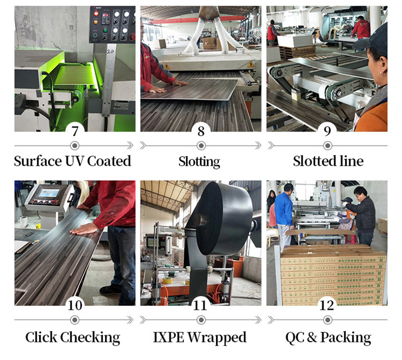 SPC flooring manufactured