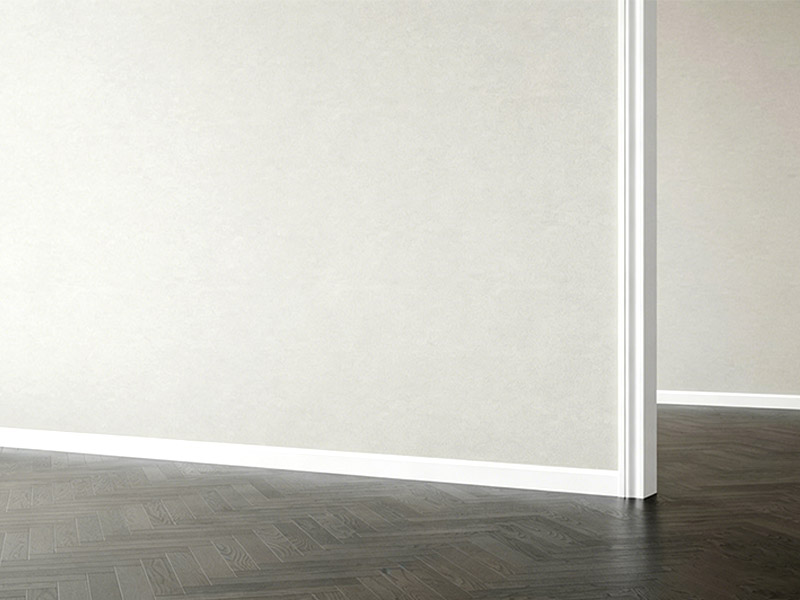 Lighter baseboards than walls