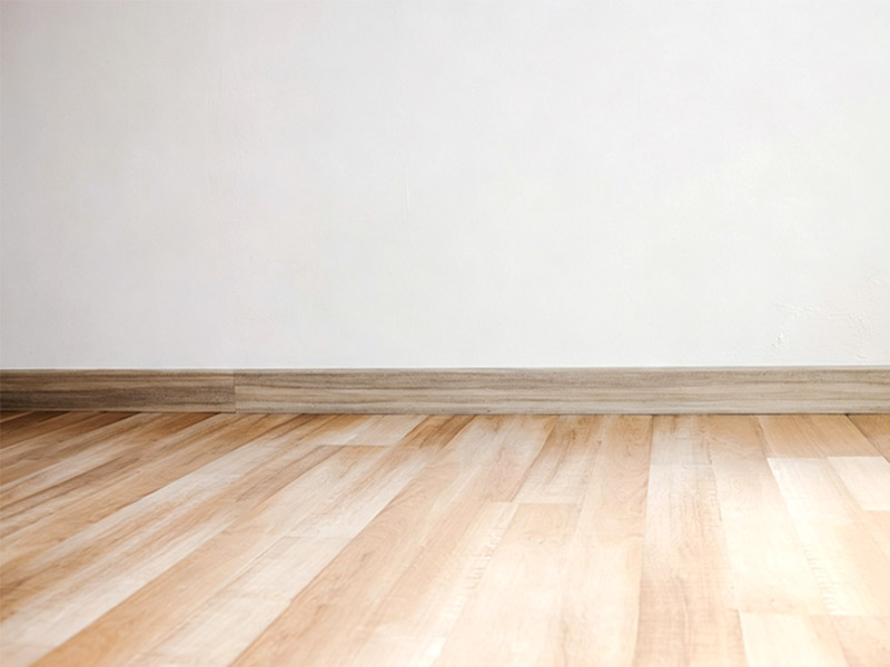 Darker baseboards than walls