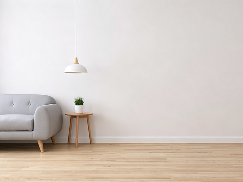 Matching baseboards to the walls