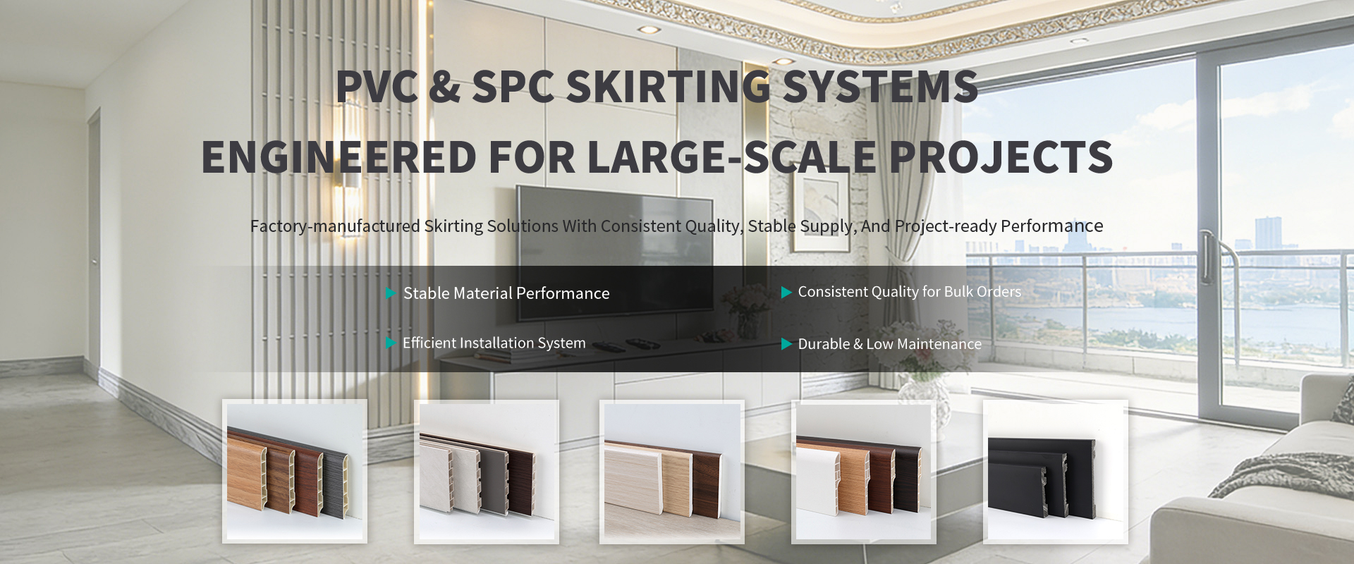 PVC and SPC Skirting Board