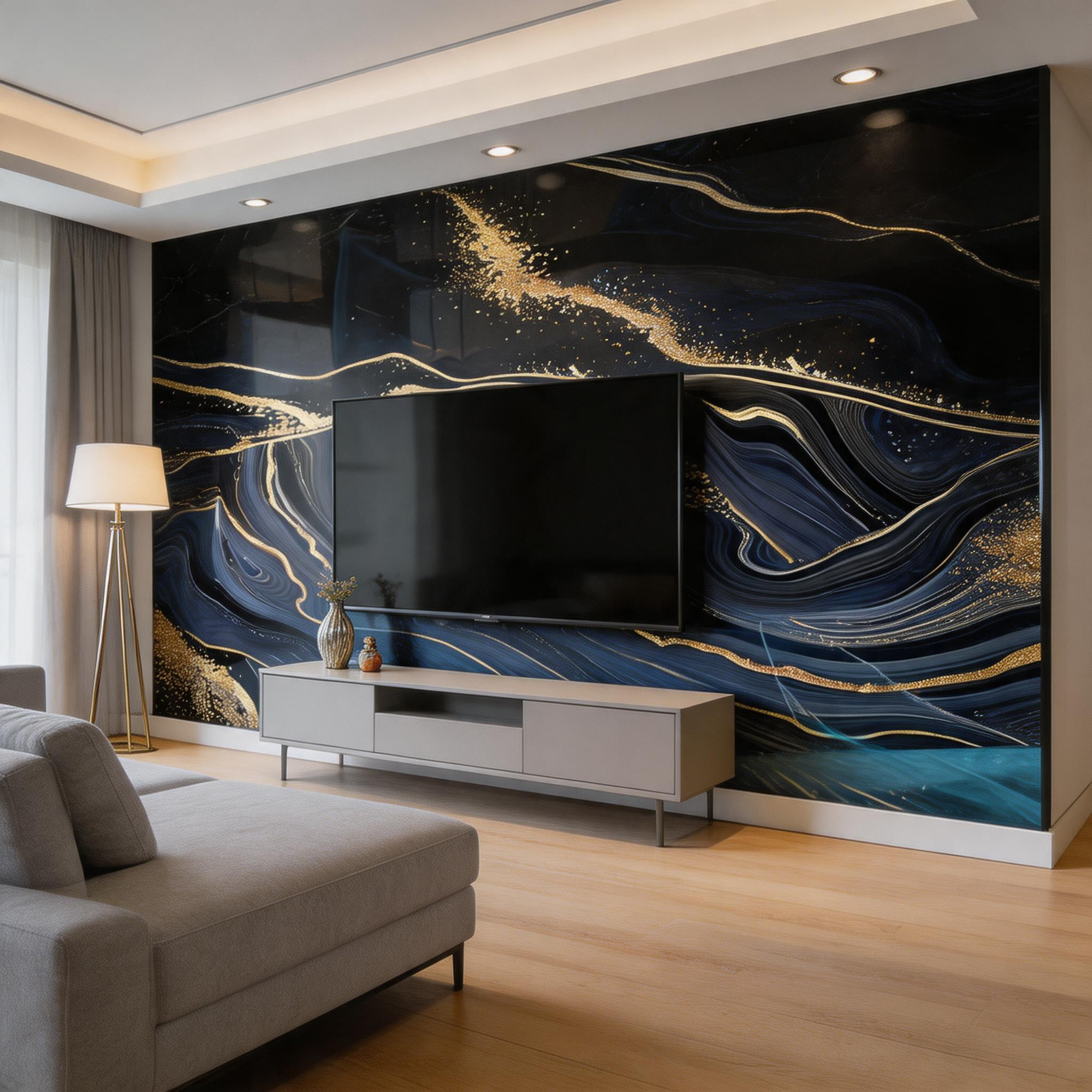 PET Film Laminated PVC Wall Panel for Interior Home Decoration
