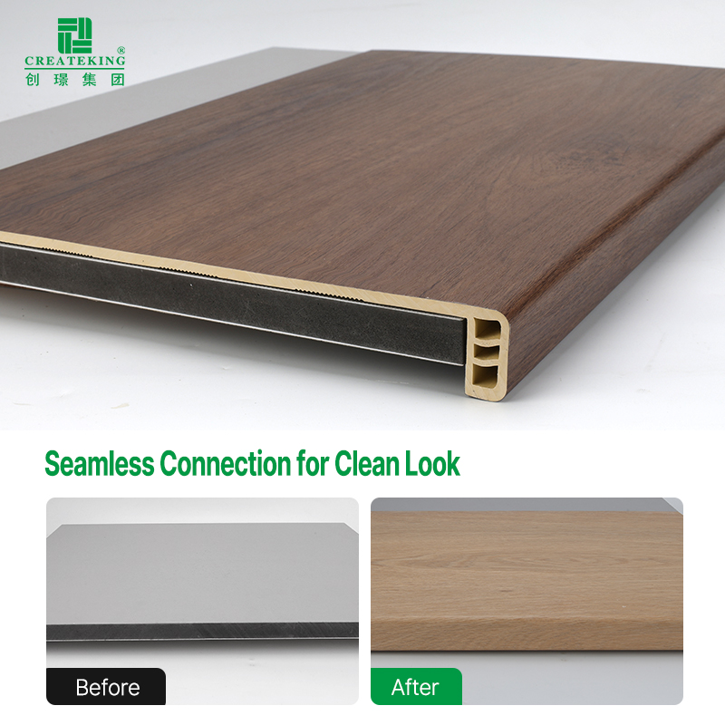  Waterproof SPC Stair Treads - Durable One-Piece Stair Step for Seamless Flooring Match, DIY Friendly 1200mm/1500mm
