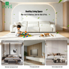 Modern living room interior wall decoration with PVC fluted panels