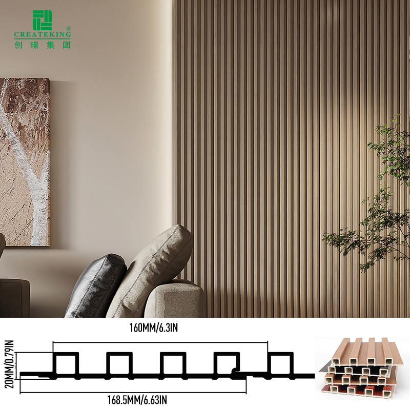 Technical dimensions and cross section of PVC hollow wall panels