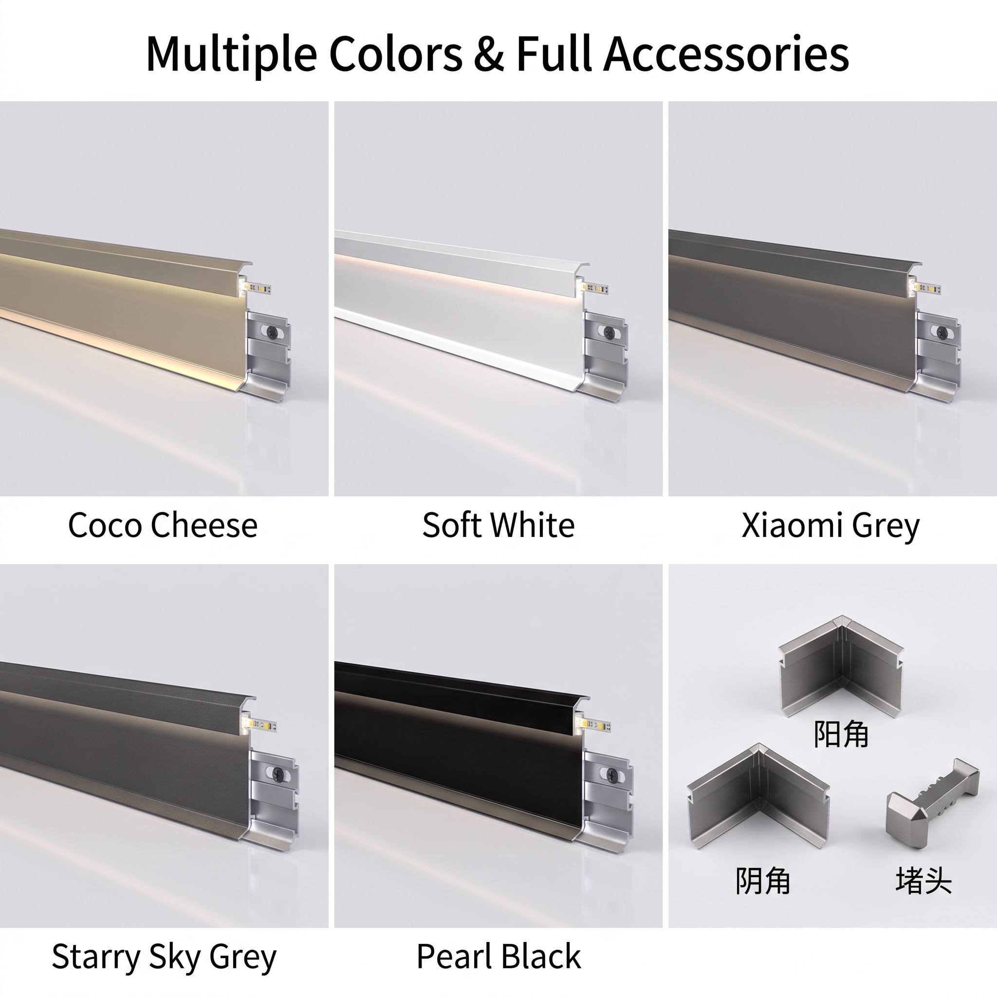 CREATEKING Modern LED Aluminum Skirting Board