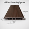 Installation of outdoor co-extrusion WPC decking with hidden clip system for a clean finish